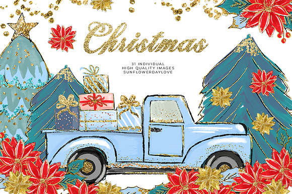 Cozy Christmas Illustration Clipart in Illustrations - product preview 1