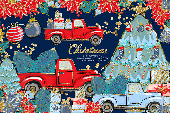 Cozy Christmas Illustration Clipart in Illustrations - product preview 4