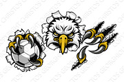 Eagle Soccer Cartoon Mascot Ripping