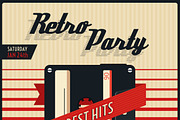 Retro party poster