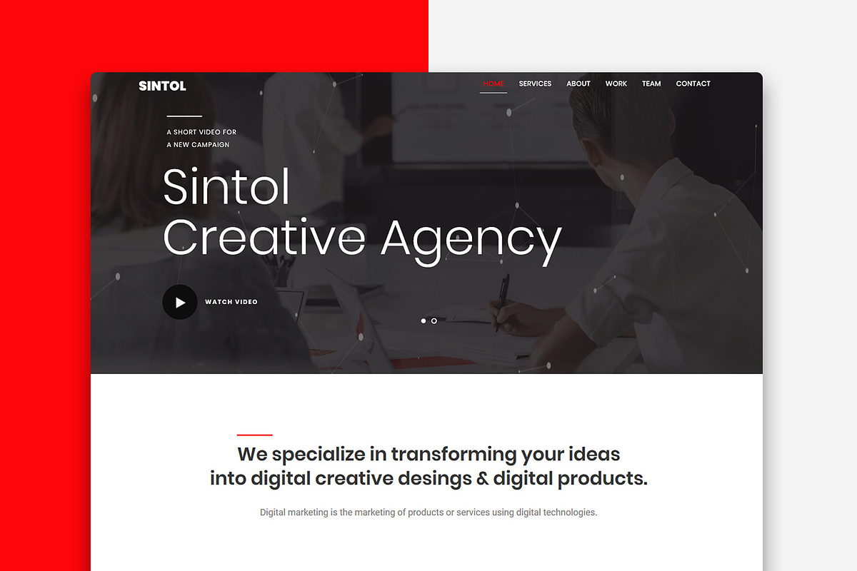 Sintol - Creative Agency Template in Bootstrap Themes - product preview 8