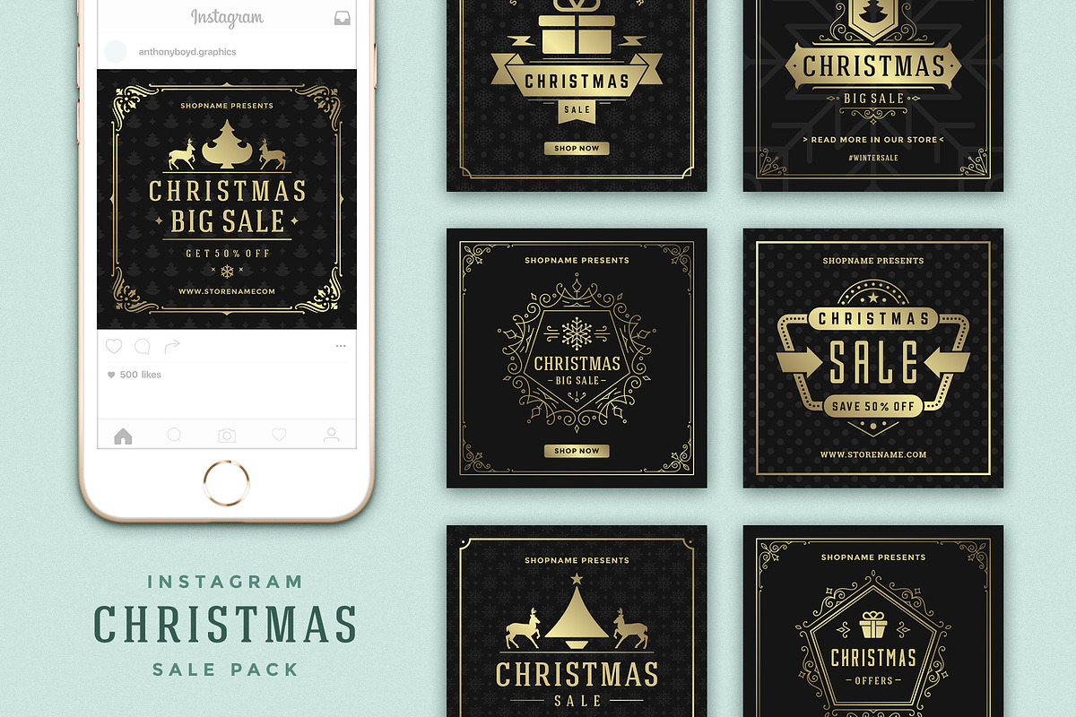 Instagram Christmas Sale in Instagram Templates - product preview 8