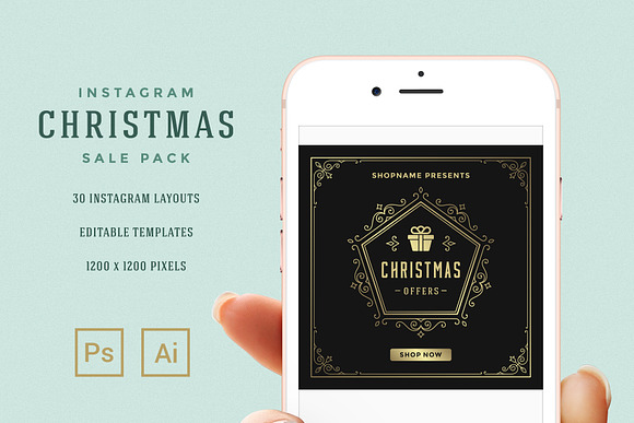 Instagram Christmas Sale in Instagram Templates - product preview 6
