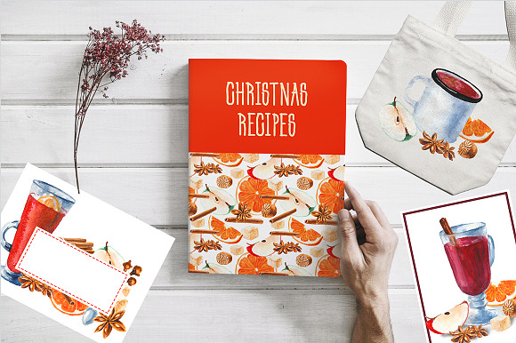 Mulled wine and ingredients in Illustrations - product preview 5