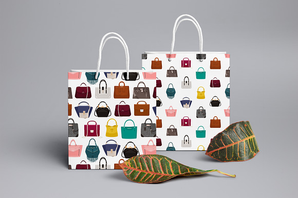 Women's bags bundle and seamless in Illustrations - product preview 3