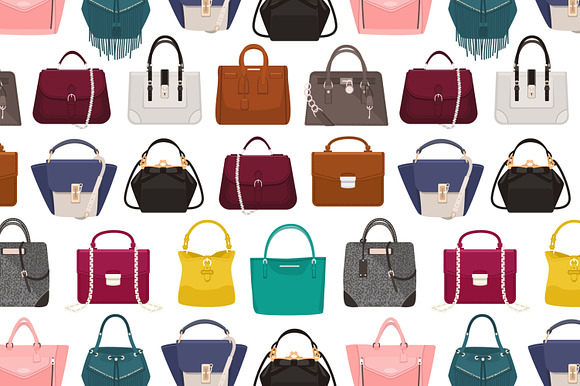 Women's bags bundle and seamless in Illustrations - product preview 5