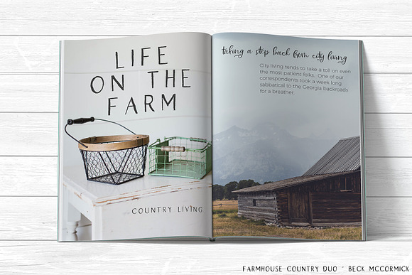 Farmhouse Country Rustic Font Duo in Script Fonts - product preview 6