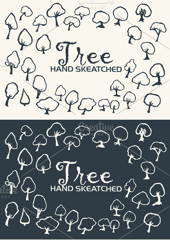 Tree ClipArt - Vector & PNG in Illustrations - product preview 1