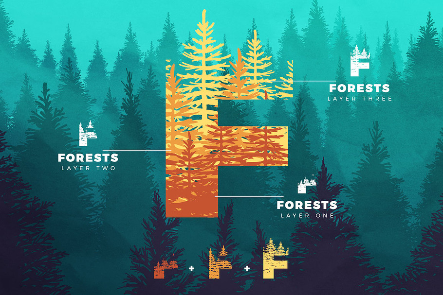 Forests Layered Font in Display Fonts - product preview 8