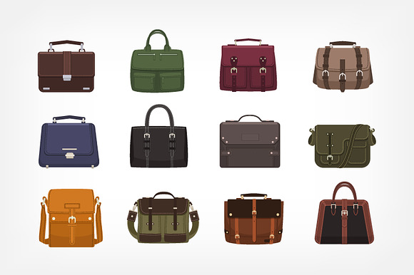 Men's bags bundle and seamless in Illustrations - product preview 1