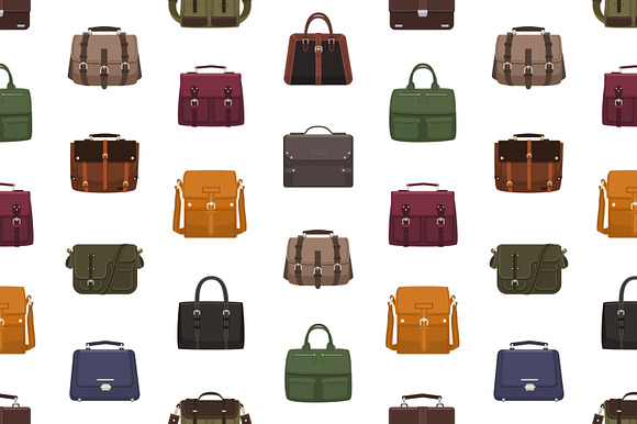 Men's bags bundle and seamless in Illustrations - product preview 2