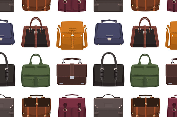 Men's bags bundle and seamless in Illustrations - product preview 3
