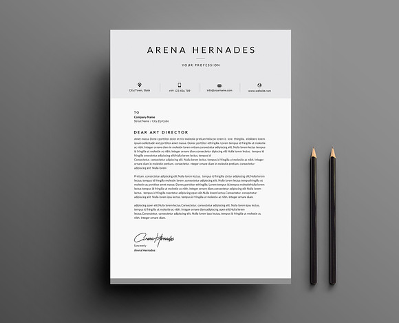Minimal Resume Template I 3 Pages in Resume Templates - product preview 1