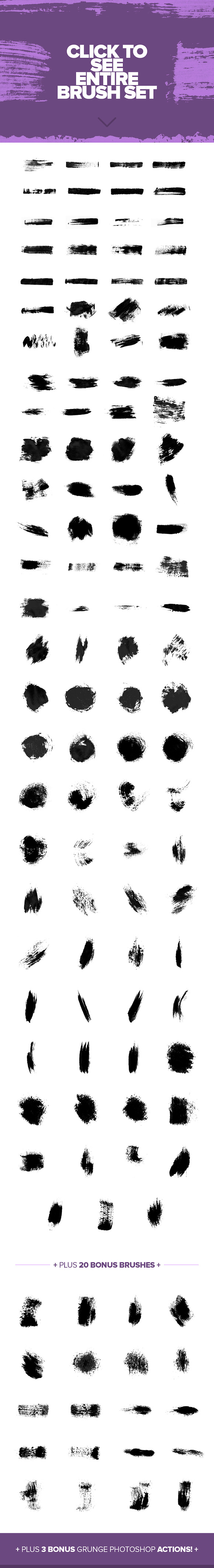 Brush Strokes Grunge PS Brushes + B in Photoshop Brushes - product preview 1