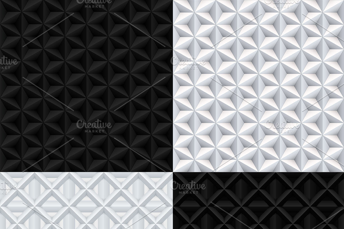 Seamless geometric paper pattern in Illustrations - product preview 8