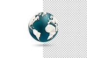 Planet Earth Globe - polygonal style
