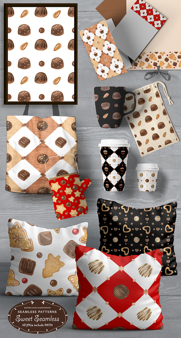 Sweet Seamless Patterns in Patterns - product preview 4
