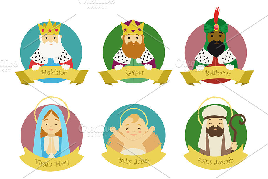 Characters from Nativity scene
