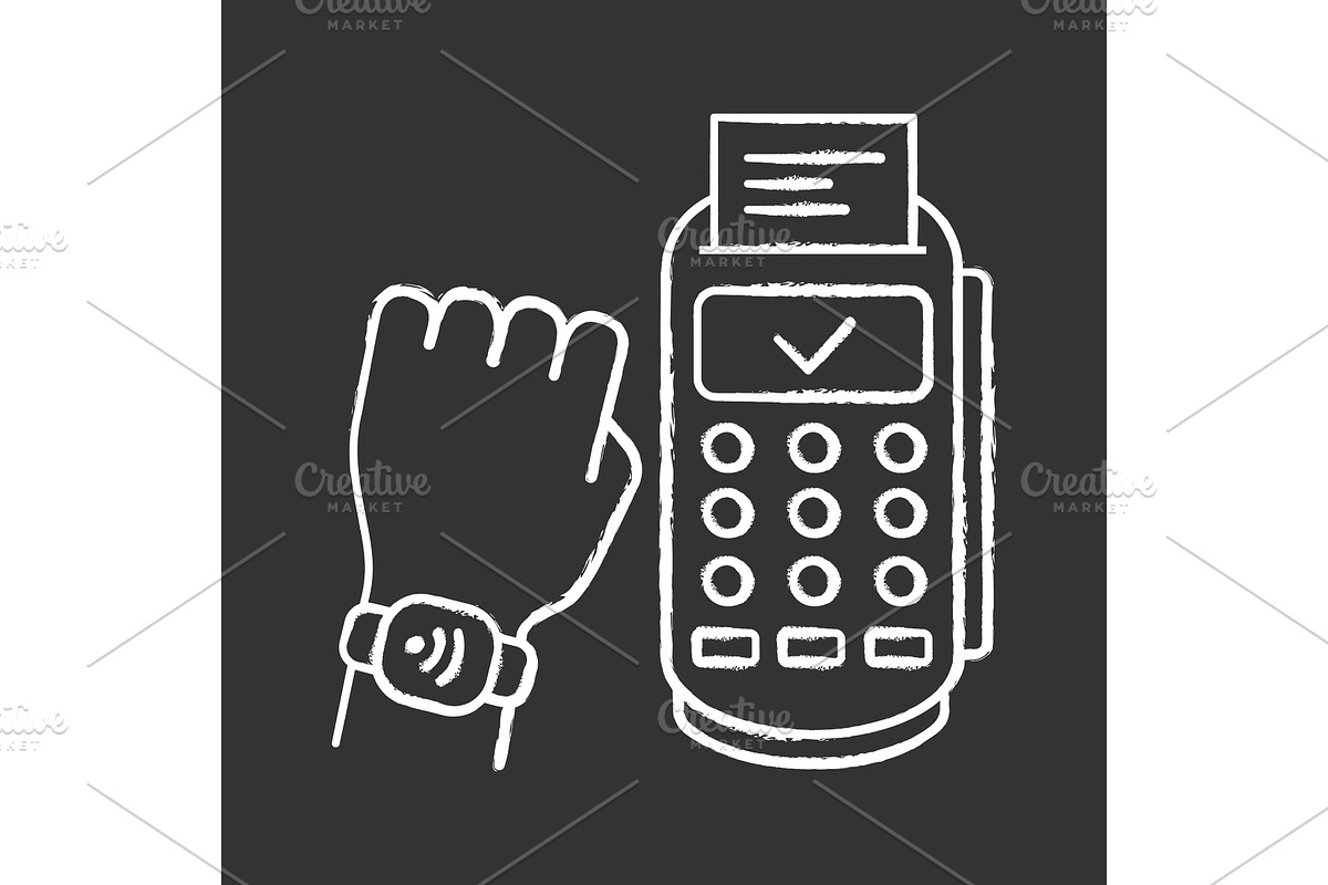 NFC smartwatch chalk icon in Icons - product preview 8