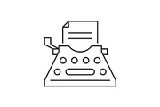 Typewriter outline icon
