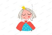 Depressed Little Princess Smoking