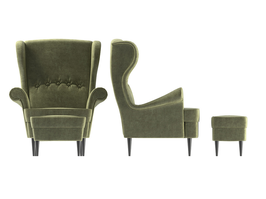 Strandmon wing chairs furniture set  in Furniture - product preview 6