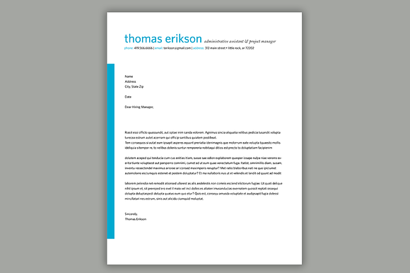 Simple Resume Package | Teal, Blue in Resume Templates - product preview 3