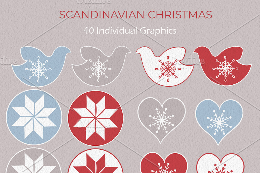 Scandinavian Christmas Graphics Set