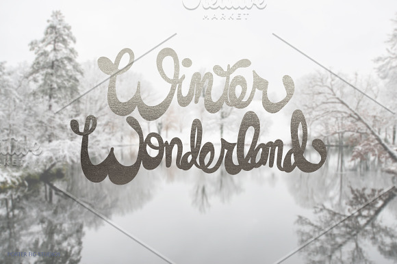 Winter Text Overlays Hand Lettered in Objects - product preview 4