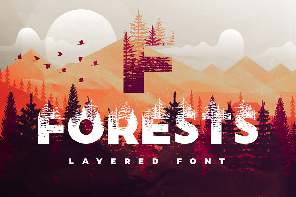 Forests Layered Font in Display Fonts - product preview 12