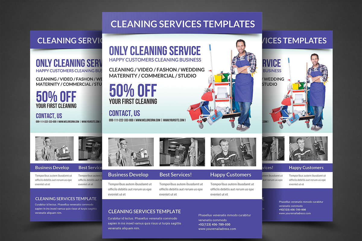 Cleaning Services Flyer Template in Flyer Templates - product preview 8