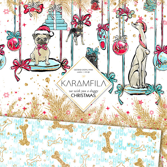 Christmas Dogs Patterns in Patterns - product preview 4