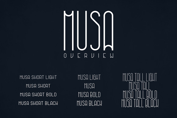 Musa Display Typeface - 12 fonts in Display Fonts - product preview 1