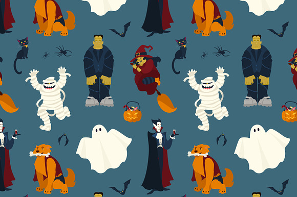 Halloween bundle, seamless, banners in Illustrations - product preview 2