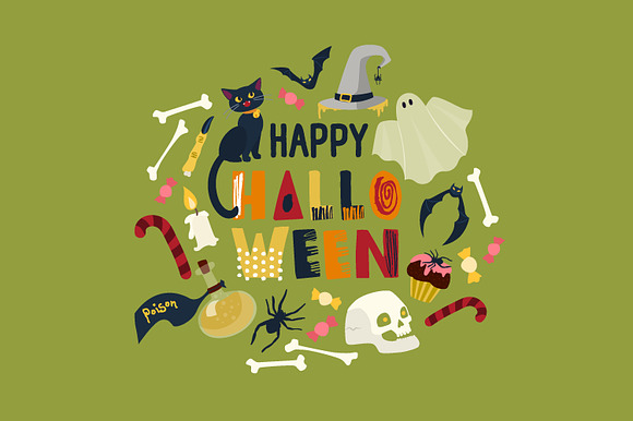 Halloween bundle, seamless, banners in Illustrations - product preview 4