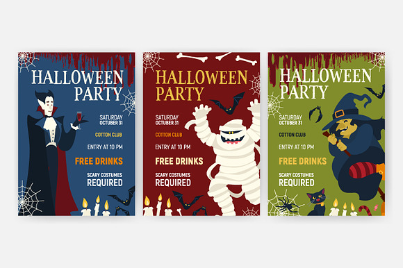 Halloween bundle, seamless, banners in Illustrations - product preview 5