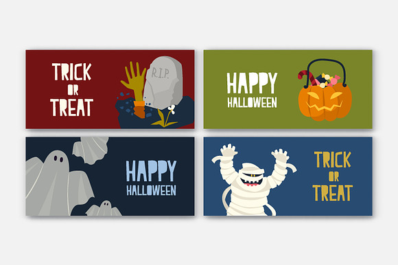 Halloween bundle, seamless, banners in Illustrations - product preview 7