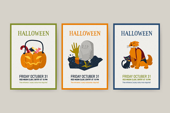 Halloween bundle, seamless, banners in Illustrations - product preview 10