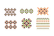 Abstract geometric patterns set