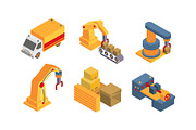 Warehouse objects and equipment set