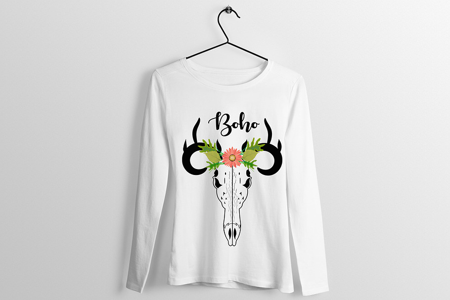 T-Shirt Boho Design Illustrations in Illustrations - product preview 8