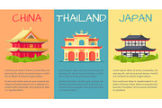 China, Thailand and Japan Buildings