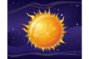 Sun in Space Background