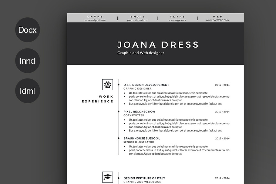 Resume Template 2 pages in Resume Templates - product preview 8