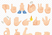 Hands emoji gestures icons