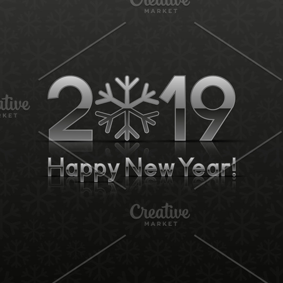 2019 New Year Greeting Cards in Illustrations - product preview 1