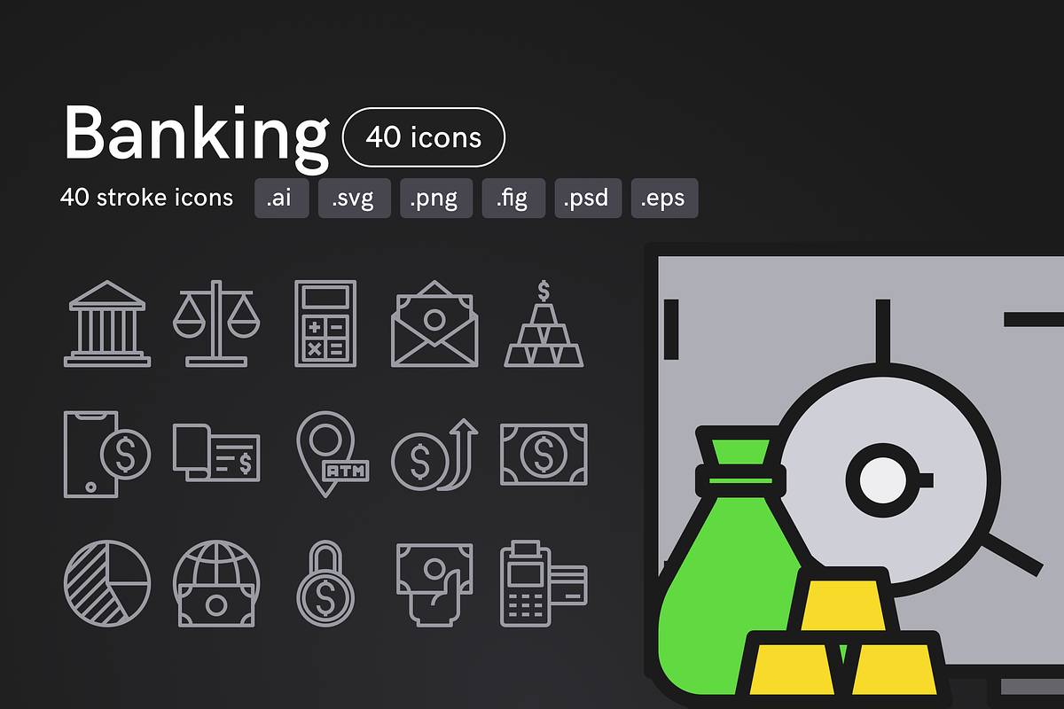 Banking Icons (40 icons) in UI Icons - product preview 8