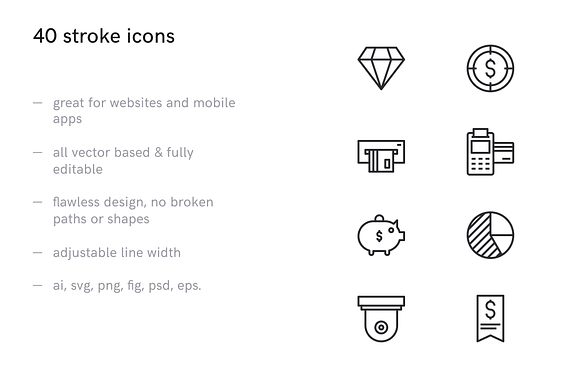 Banking Icons (40 icons) in UI Icons - product preview 1