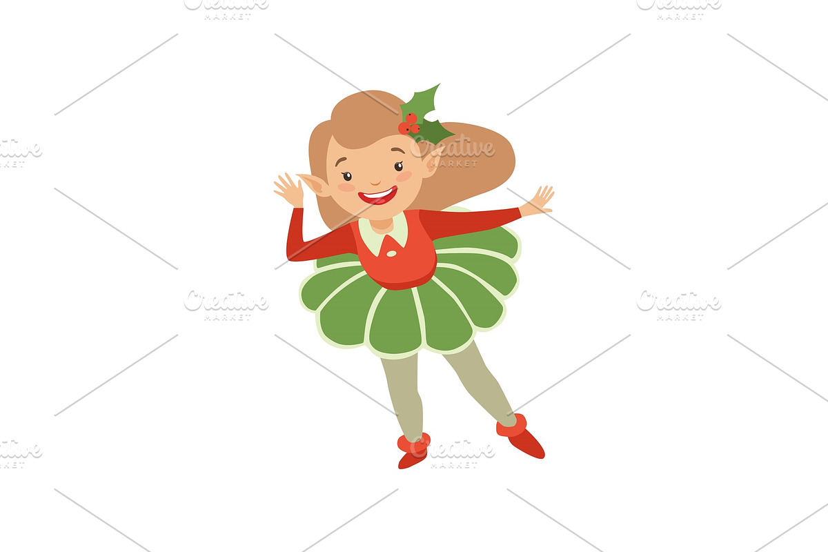 Cute Christmas elf, appy little in Objects - product preview 8