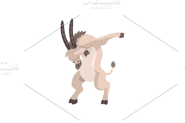 Goat standing in dub dancing pose